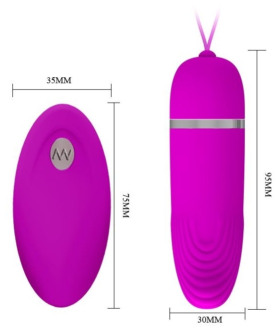 Вибропуля силиконовая Deirdre с дистанционным управлением 9.5 см