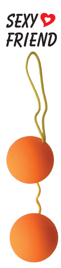 ШАРИКИ ВАГИНАЛЬНЫЕ "BALLS" цвет оранжевый D 35 мм